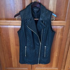 Faux Leather Zip Vest